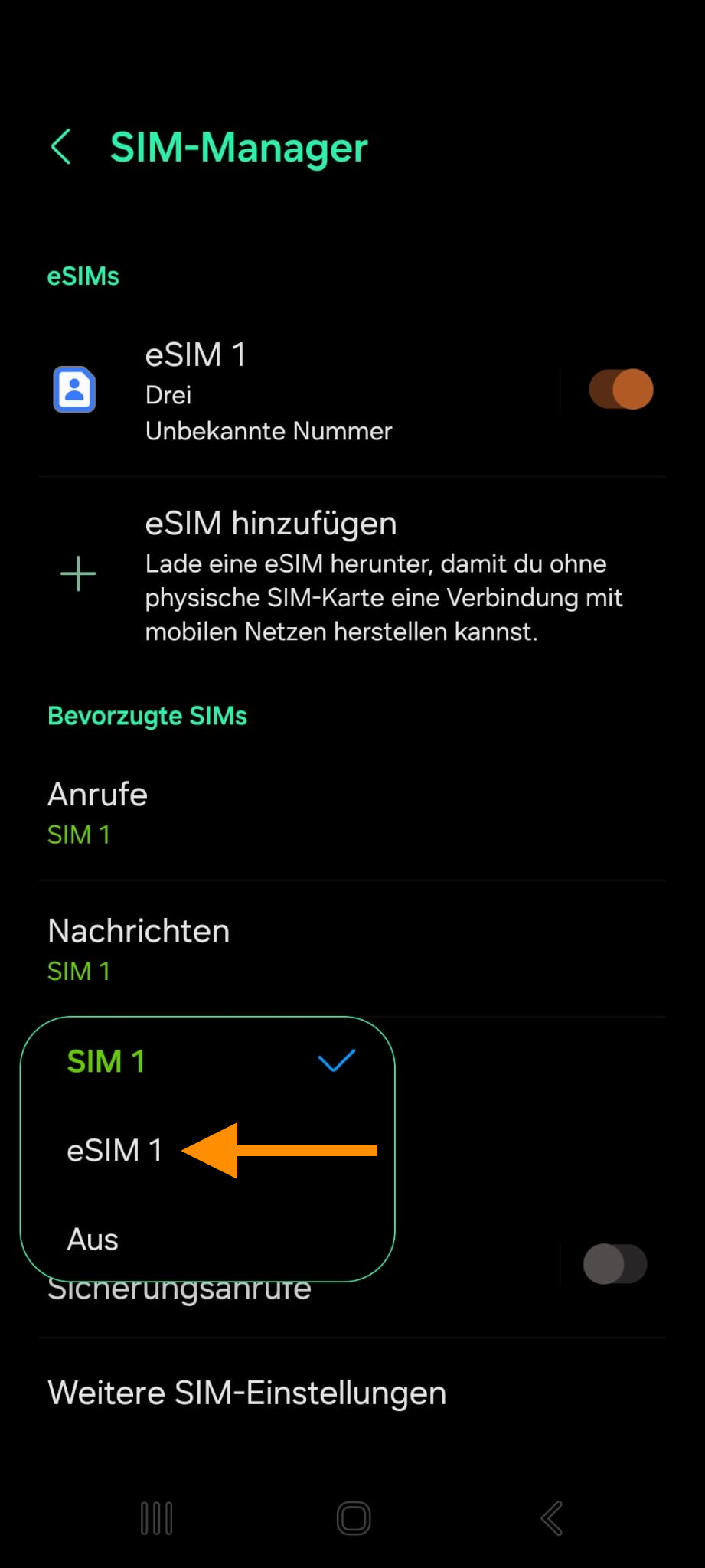 Wie aktiviere ich eine eSIM auf dem Samsung Galaxy S21?